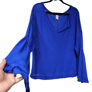 Free People Waffle Knit Shirt